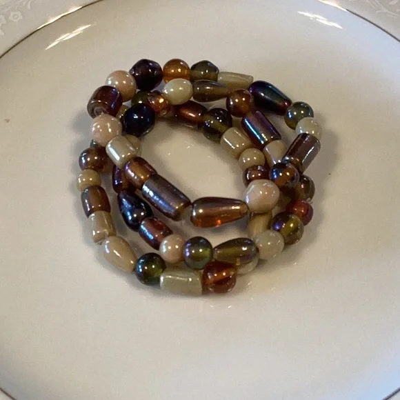 Glass Beaded Stretch Bracelet Set - Picture 3 of 4